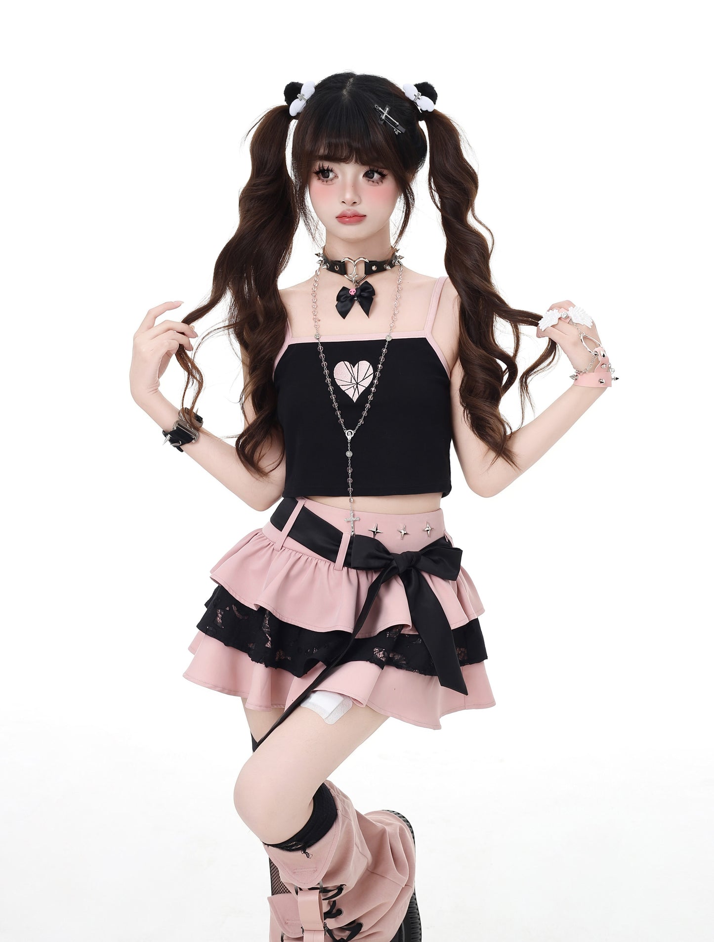 蝶結びリボンデザイン フレアケーキドレス