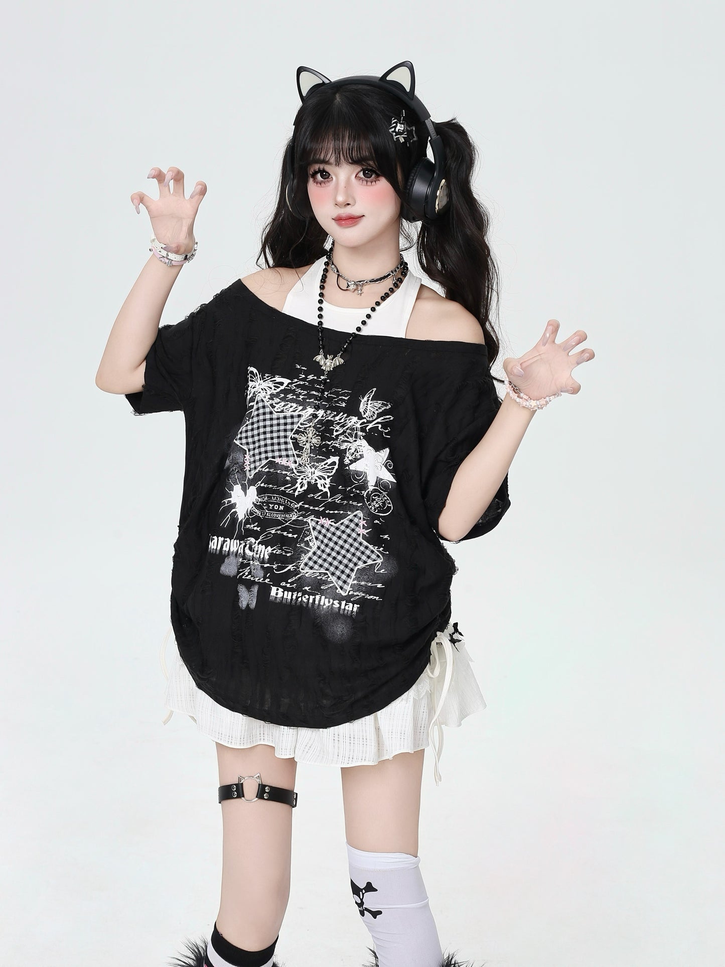 星空ホルター風クラッシュT