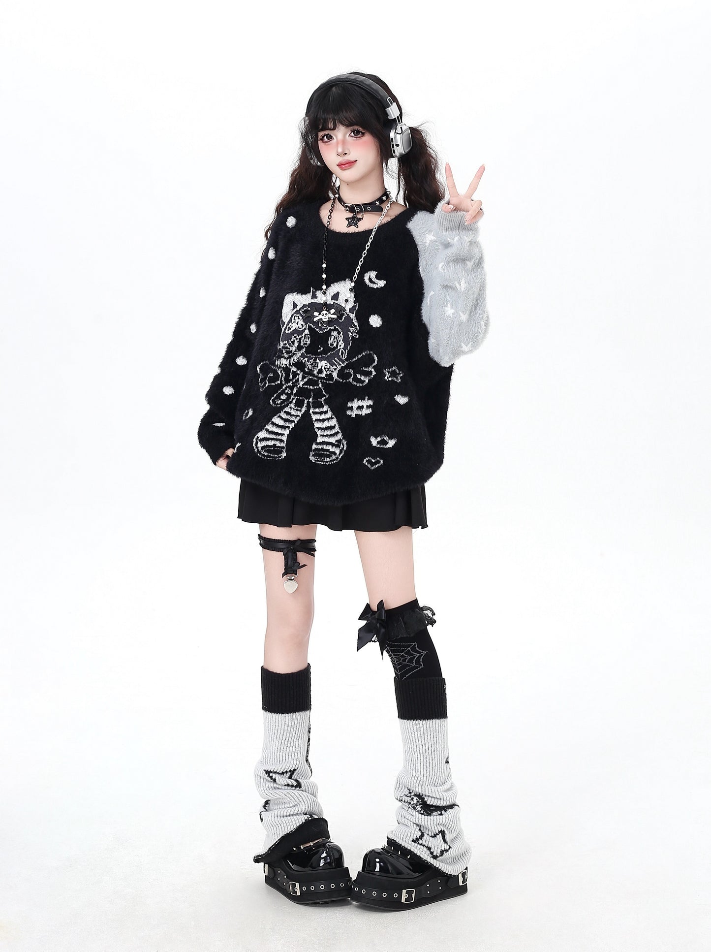 ラグラン×バイカラー♡ふわふわ天使ガーリーニット