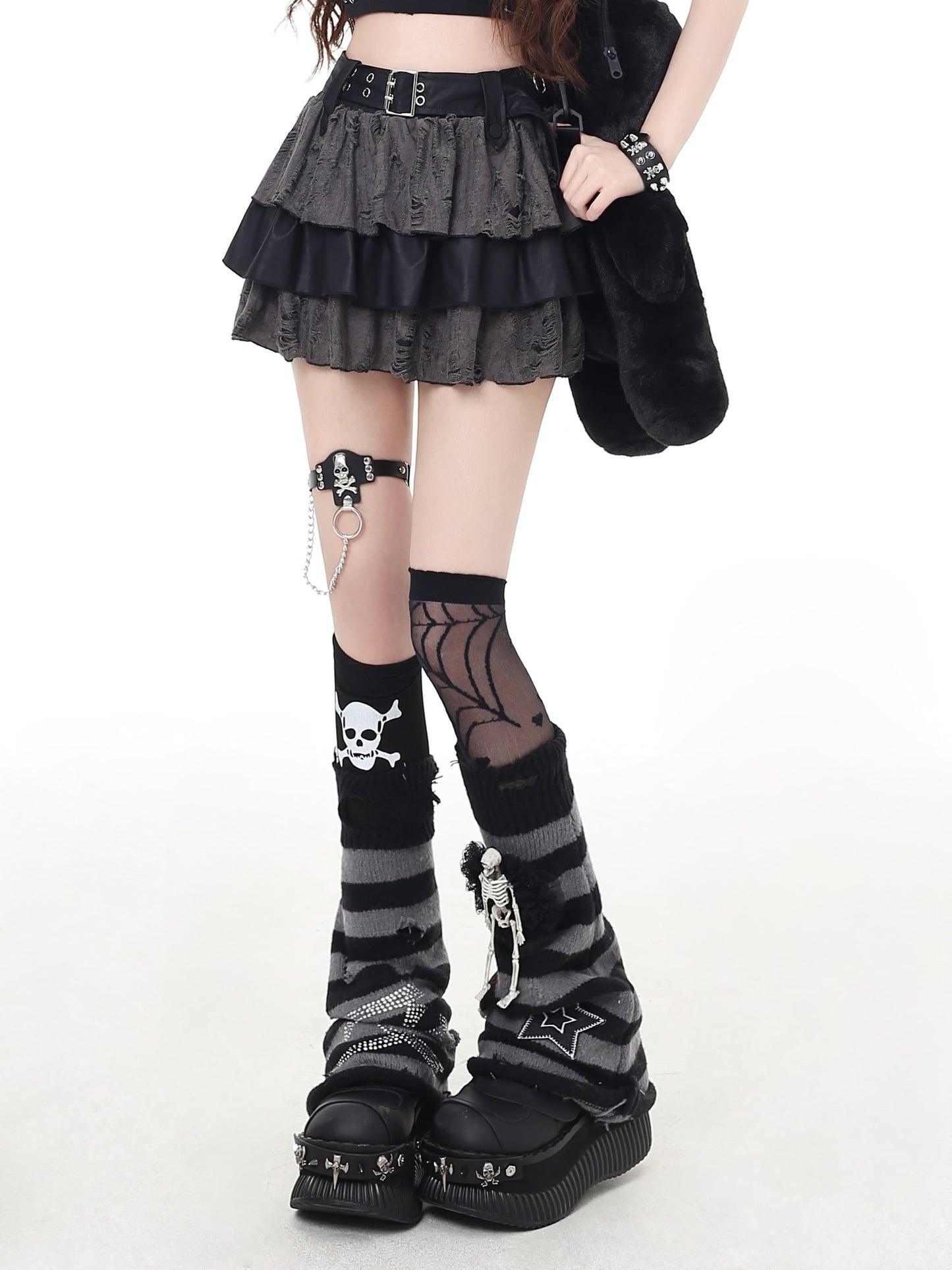 グランジフリルレイヤードスカート