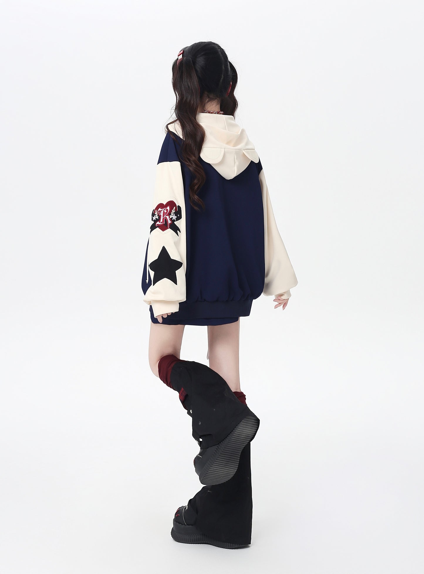 くま刺繍ストリートブルゾン|ゆる甘カジュアルアウター