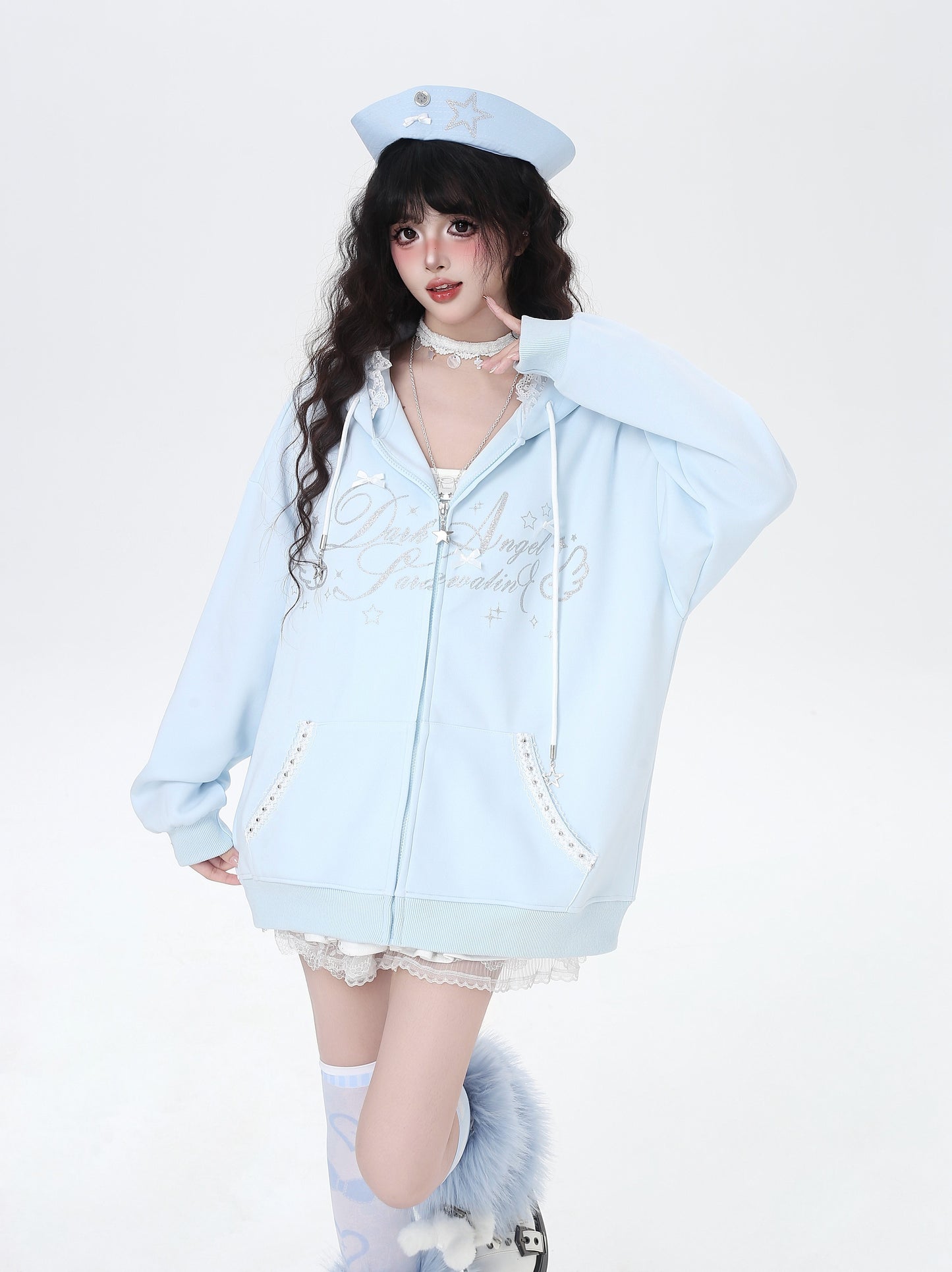 レースフード♡ガーリーパーカー3色