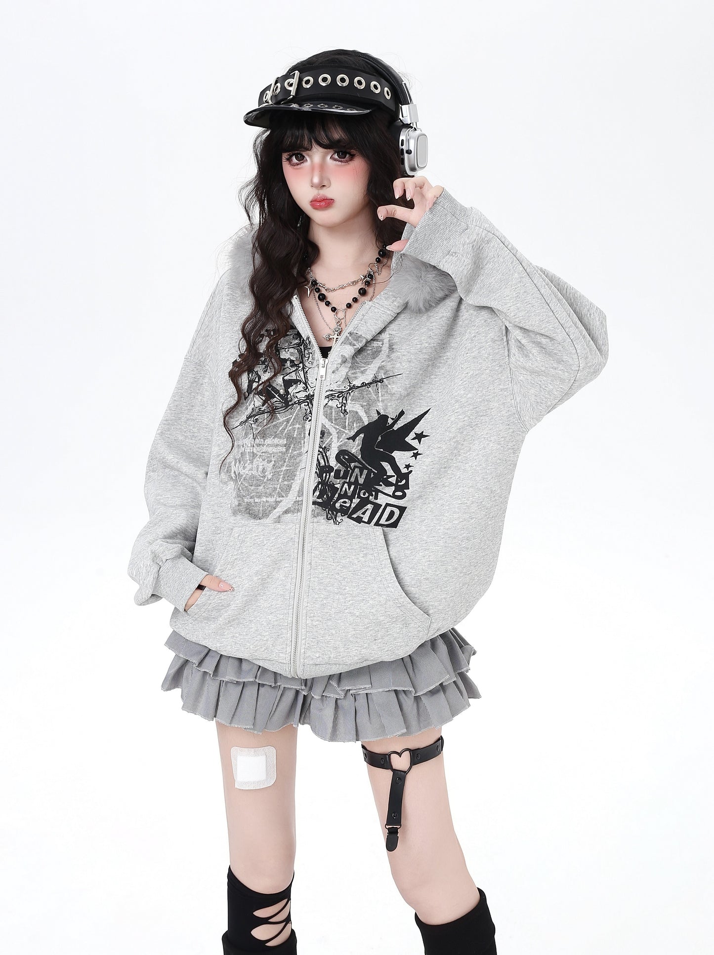 ヴィンテージ風ファー付きフーディ♡ゆるカジュアル