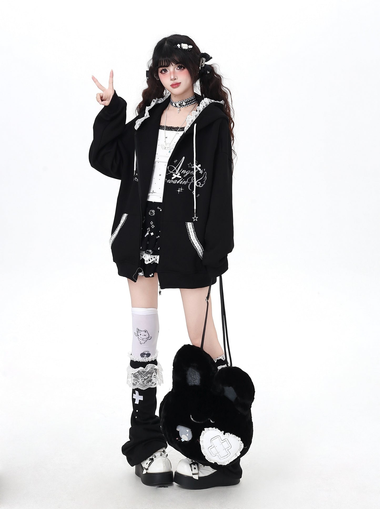 レースフード♡ガーリーパーカー3色