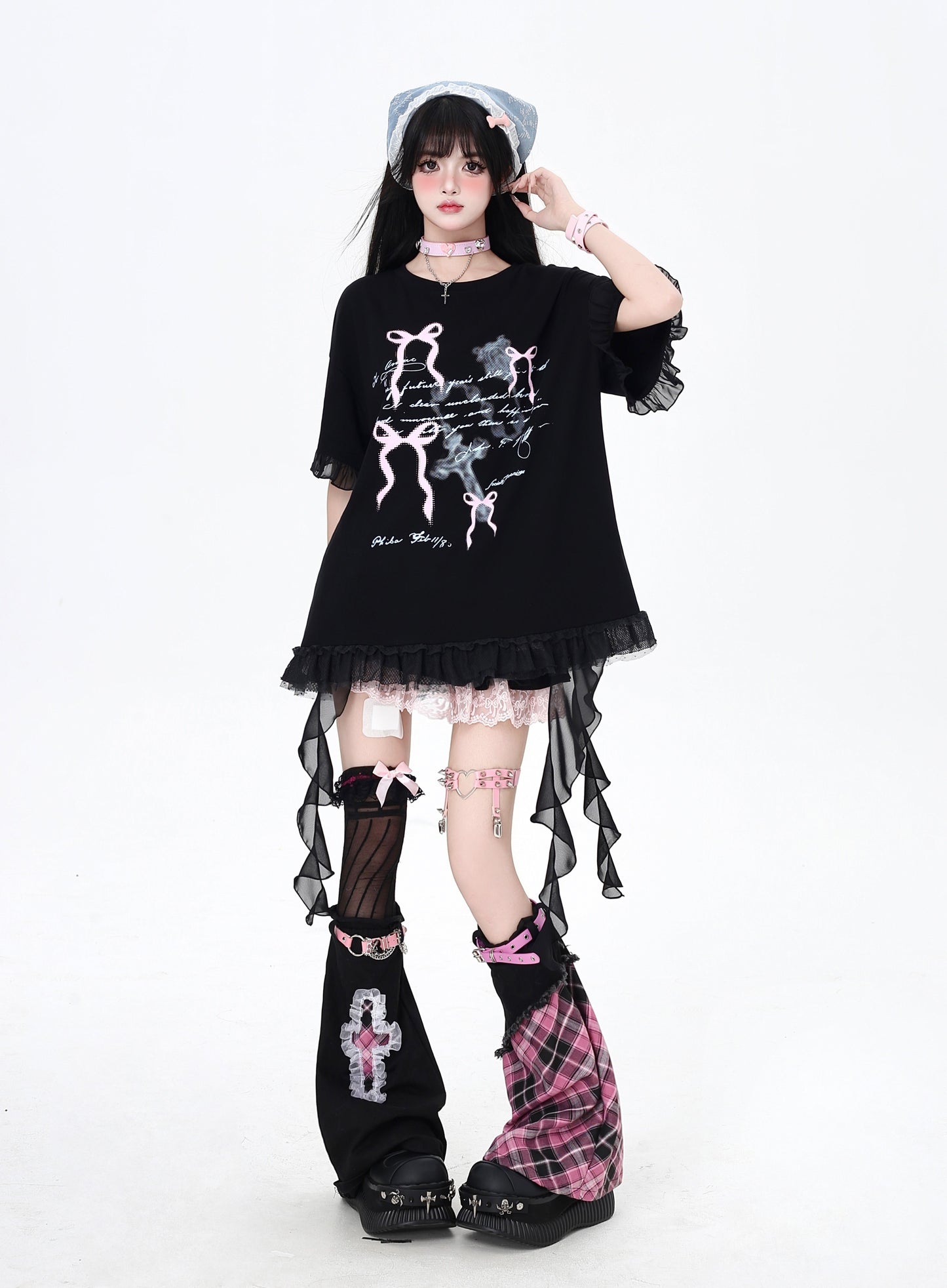 リボン付きビーチTシャツ