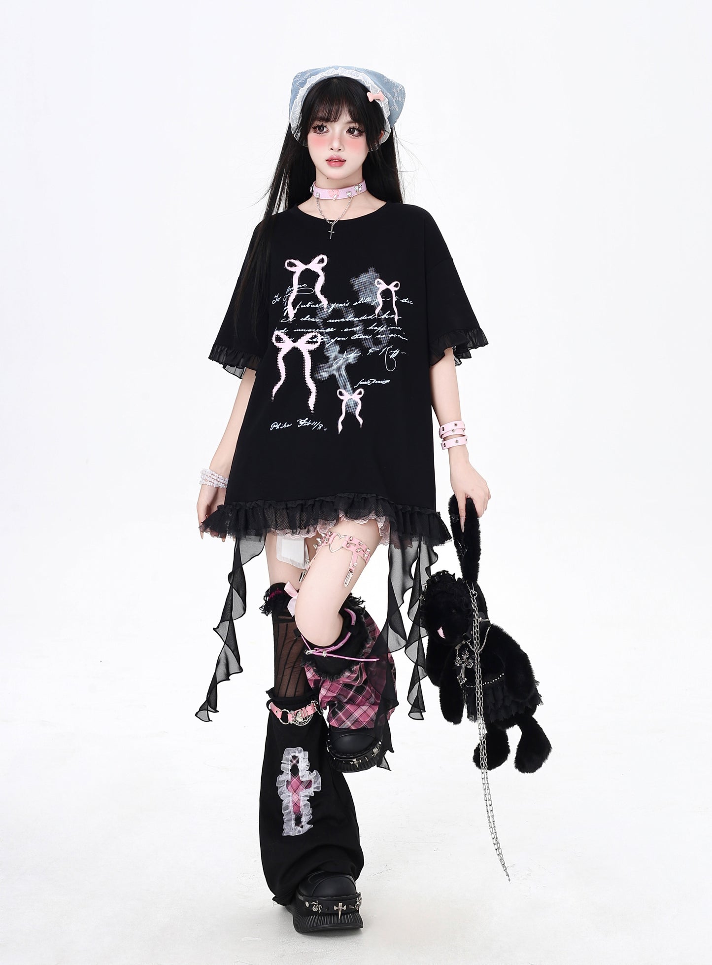 リボン付きビーチTシャツ