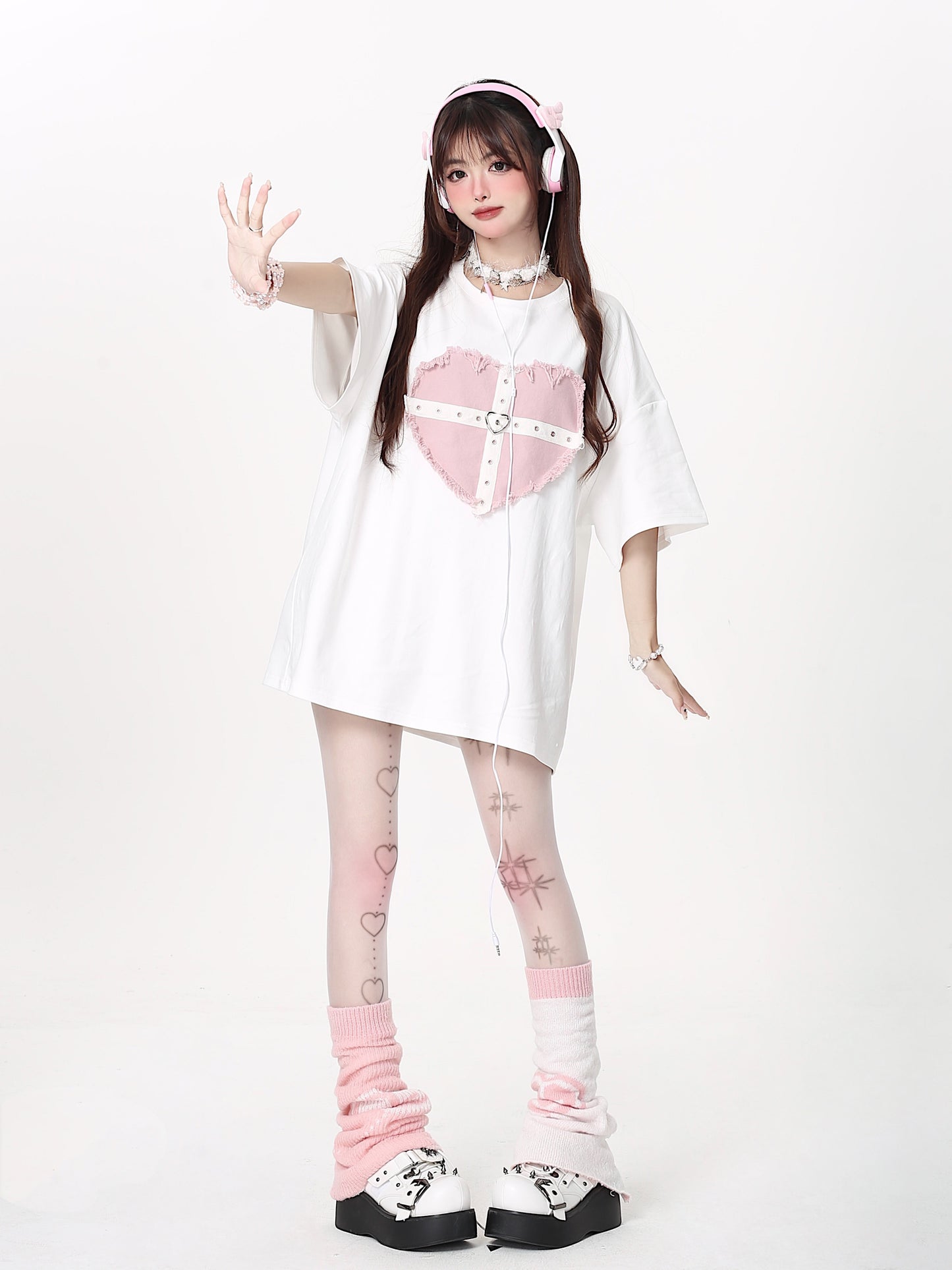 Basic color multi-pile socks