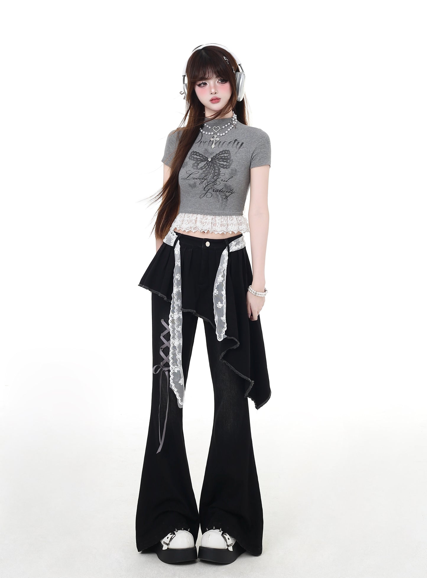 セクシーなレースで魅せる♡ フィット感抜群ショートTシャツ