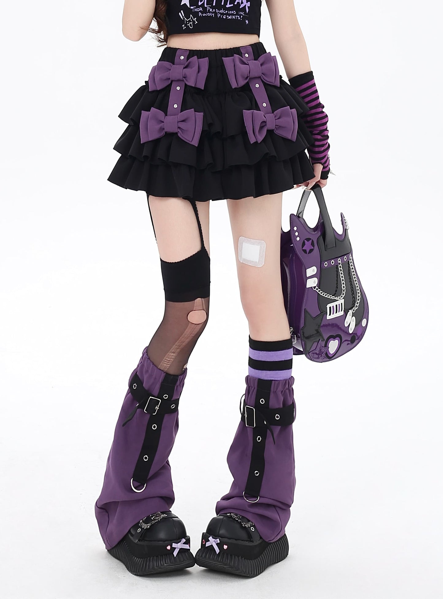 リボンティアードミニスカート