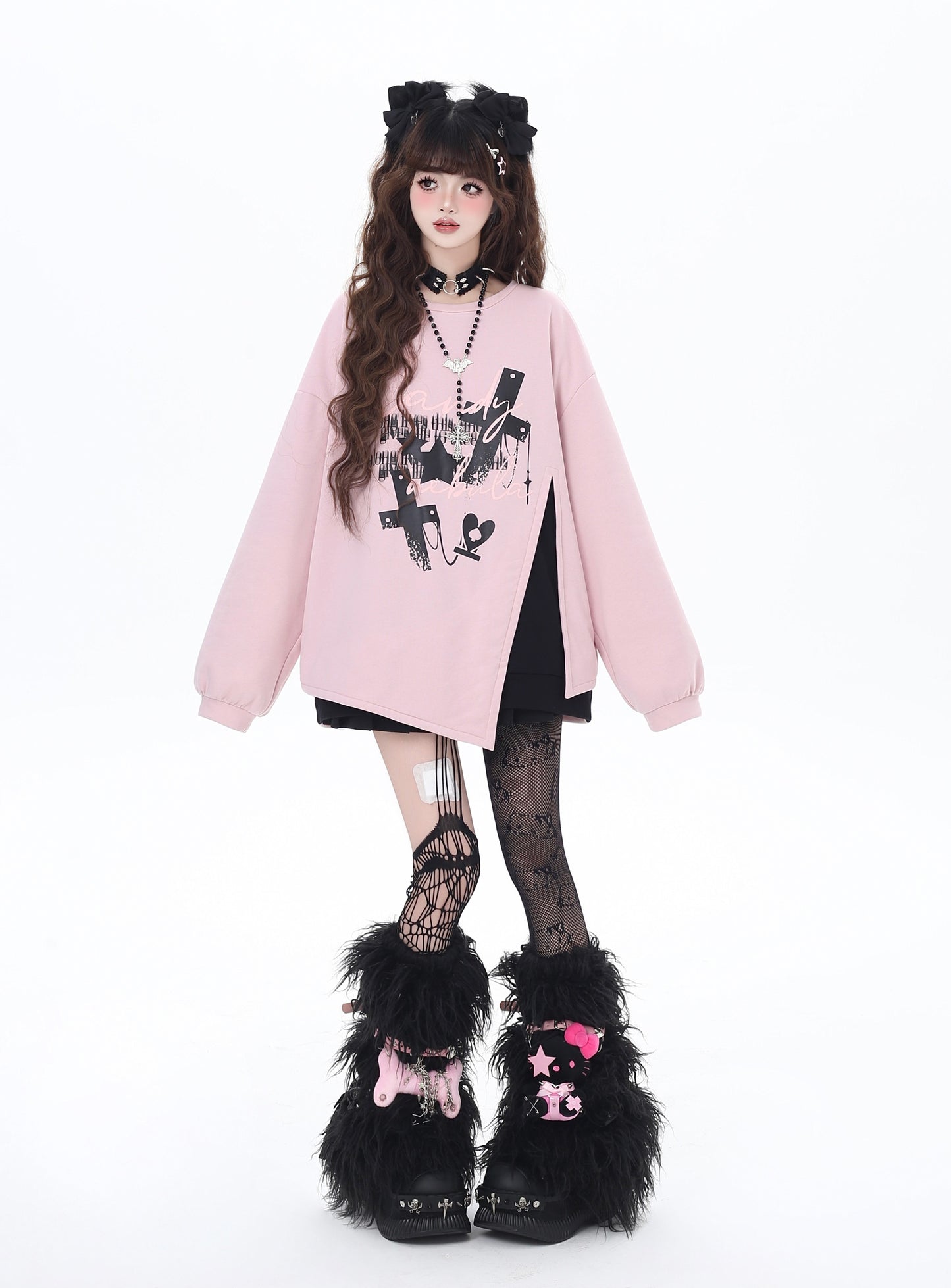 蝶結びデザイン ゆるシルエットクルーネックスウェット
