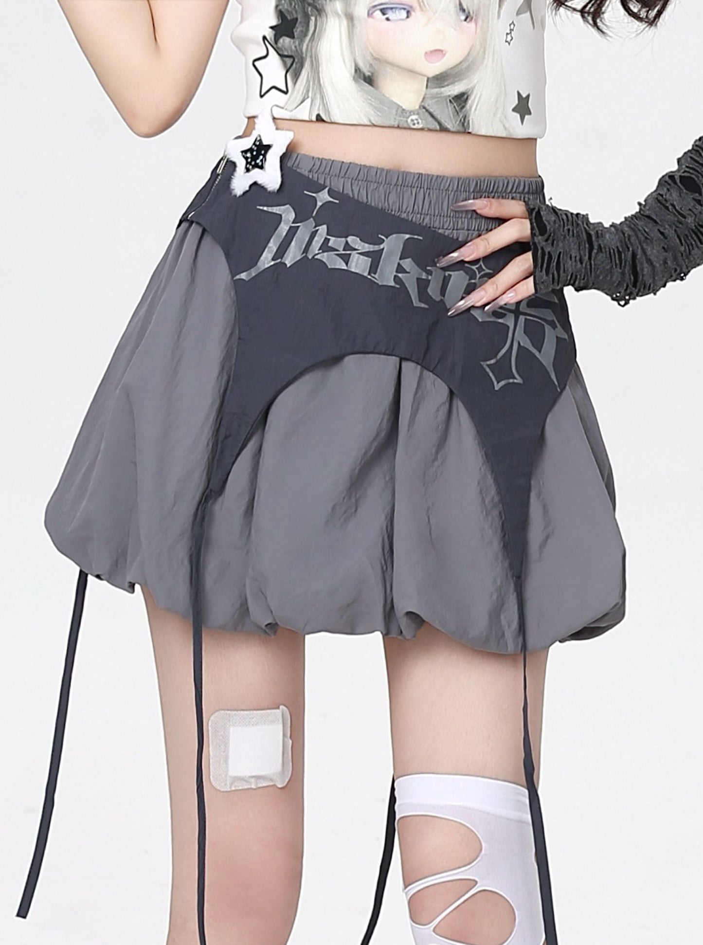 レトロギャル風✧花びらレイヤードスカート