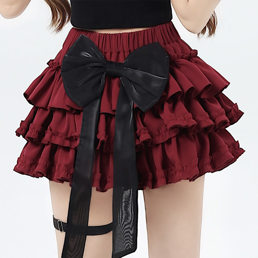 【希少・美品】ATELIER PIERROT ふんわり スカート 総柄 リボン リボン付きカラフルなふんわりスカート – CRAZYGIRL