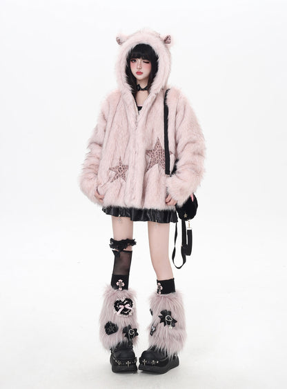 フェイクファーゆるアウター