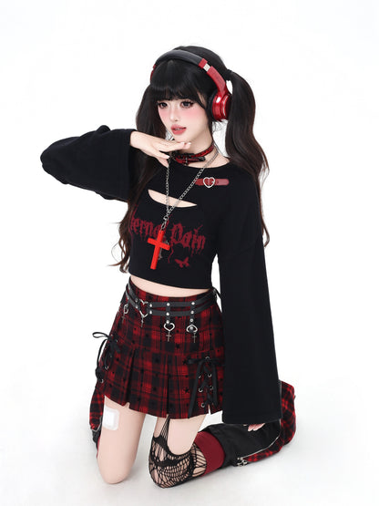 レイヤード風ニット2点セット（参戦服）