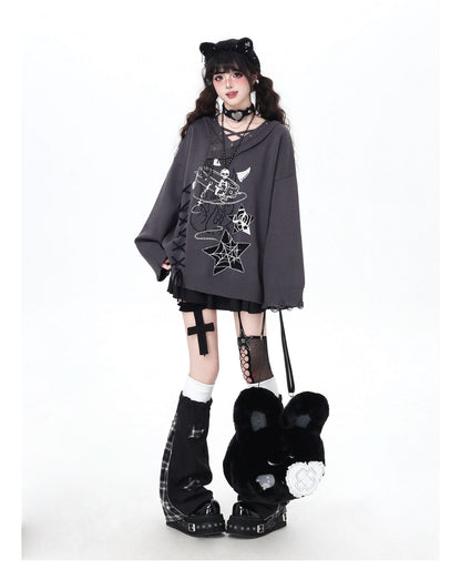 ゴシック×クロスデザイン♪ゆるめニット秋冬