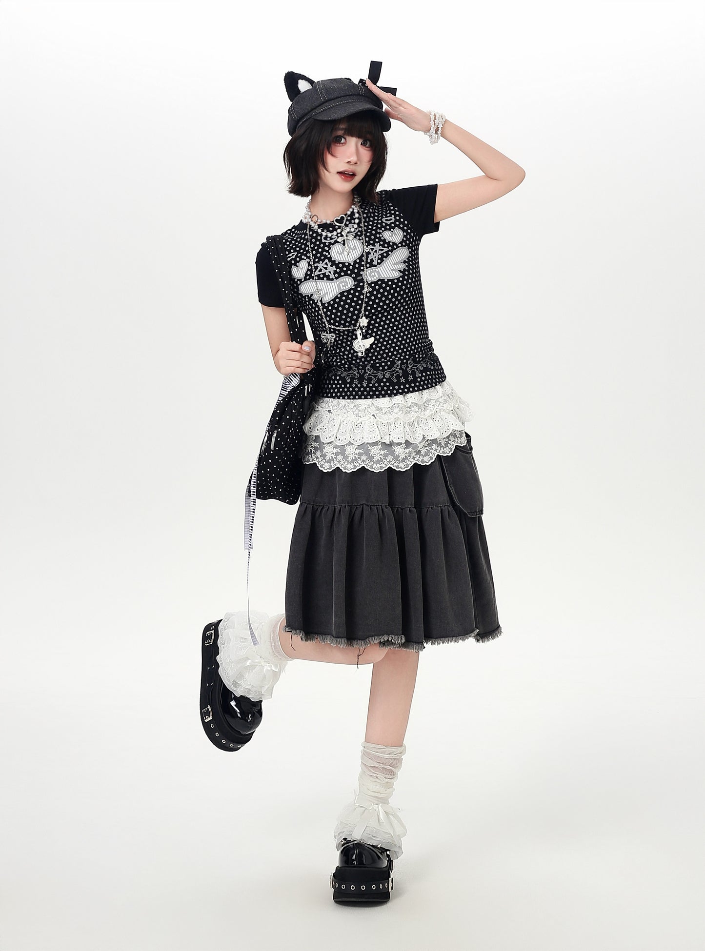 ドットフィットショートTシャツ