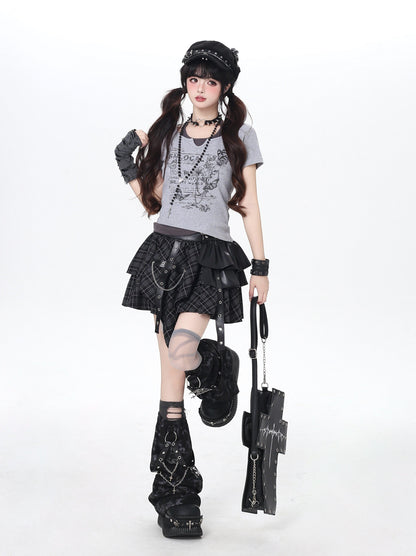 配色切替ホルターネッククロップドT