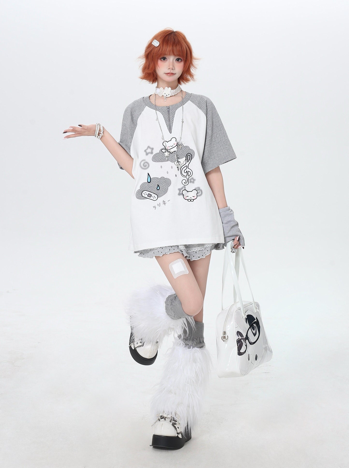 配色切替ゆるかわTシャツ