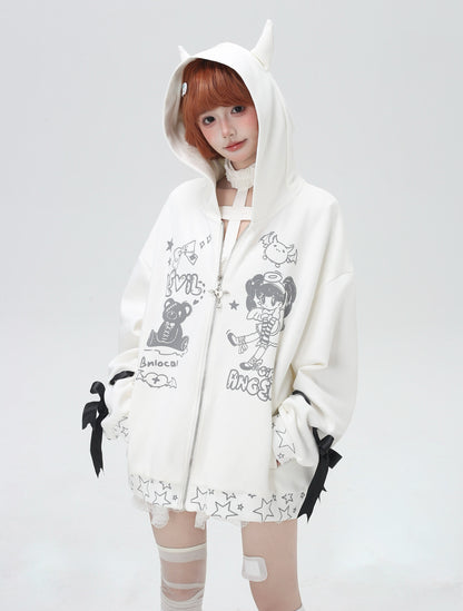 デビルウィング付き ルーズフーディ