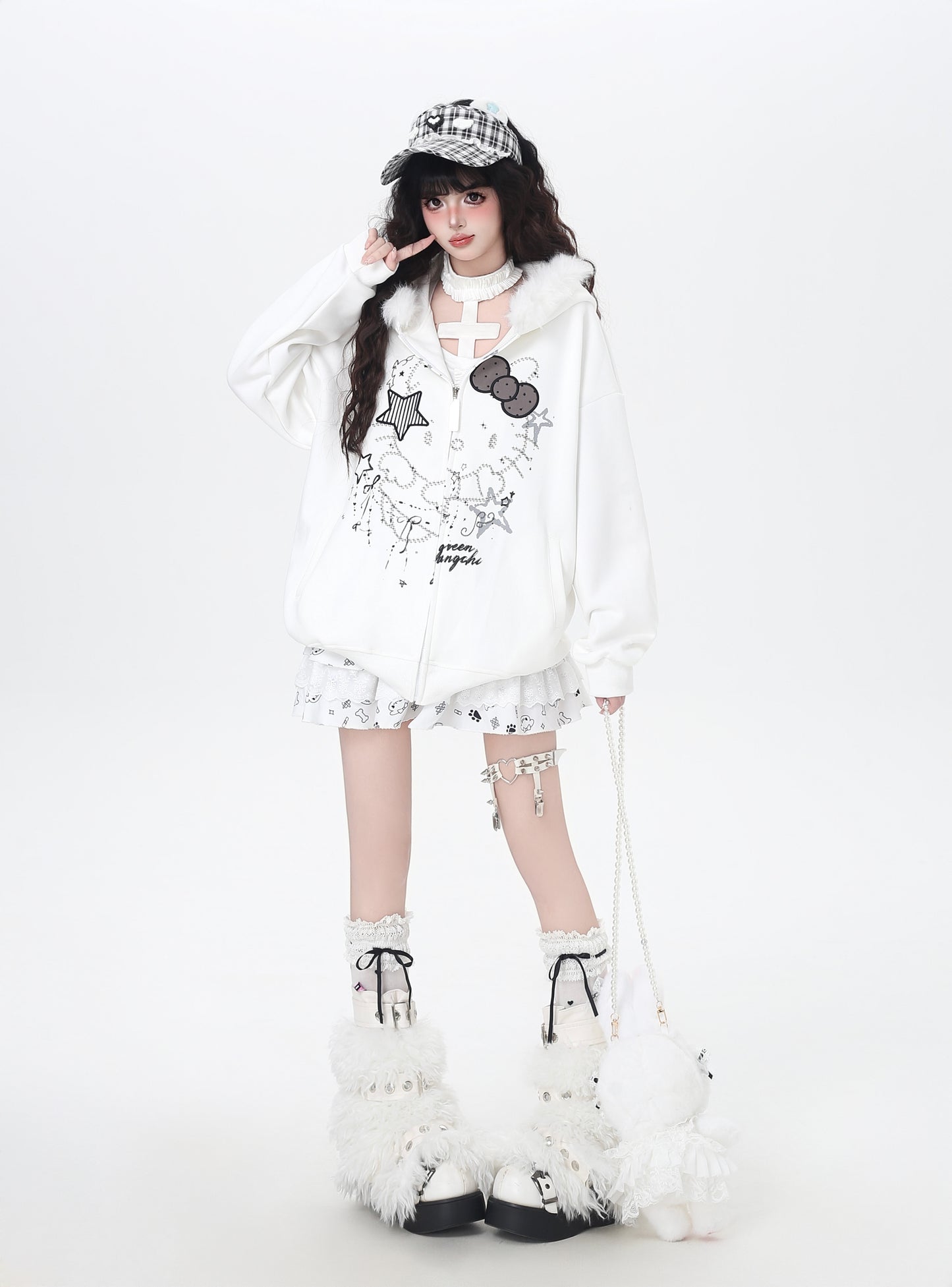 猫モチーフ×甘辛フードコート♡秋冬カジュアル