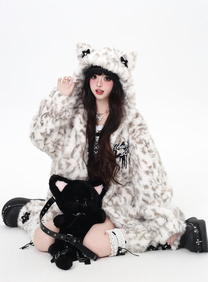 レオパ刺繍×もこもこボアジャケット｜冬あったか地雷ガール必見