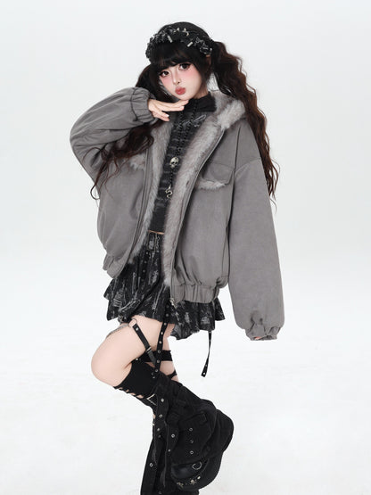 うさ耳 ショート中綿ジャケット