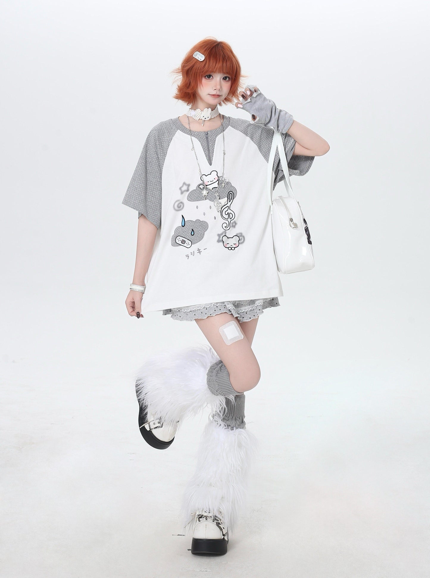 配色切替ゆるかわTシャツ