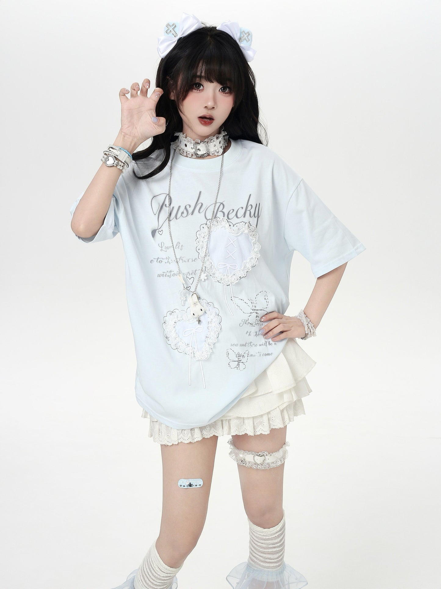 バレエリボン♡ハートレースTシャツ