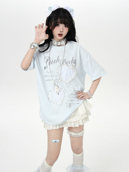 バレエリボン♡ハートレースTシャツ