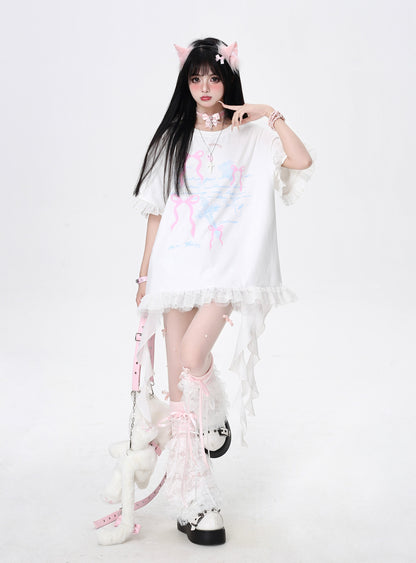 リボン付きビーチTシャツ