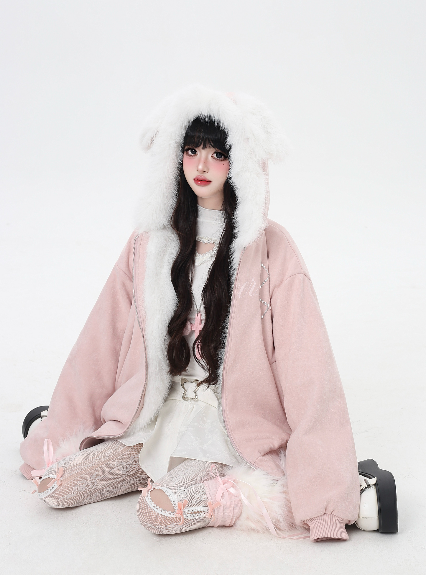 うさ耳ふわもこ♡ゆる可愛い中綿ジャケット