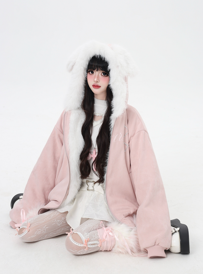 うさ耳ふわもこ♡ゆる可愛い中綿ジャケット
