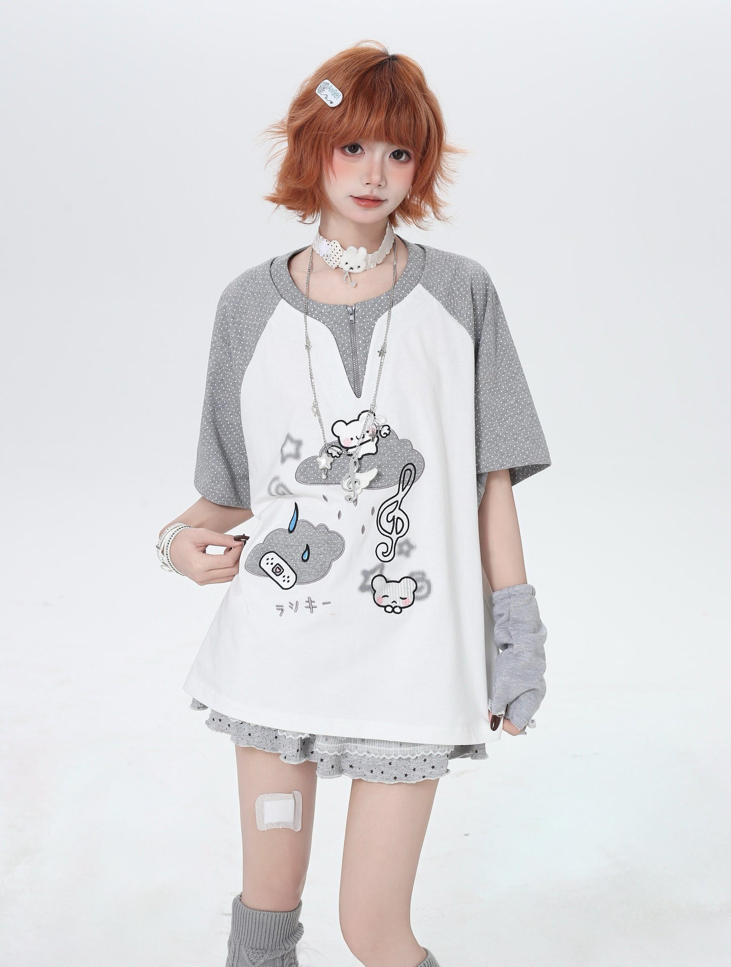 配色切替ゆるかわTシャツ