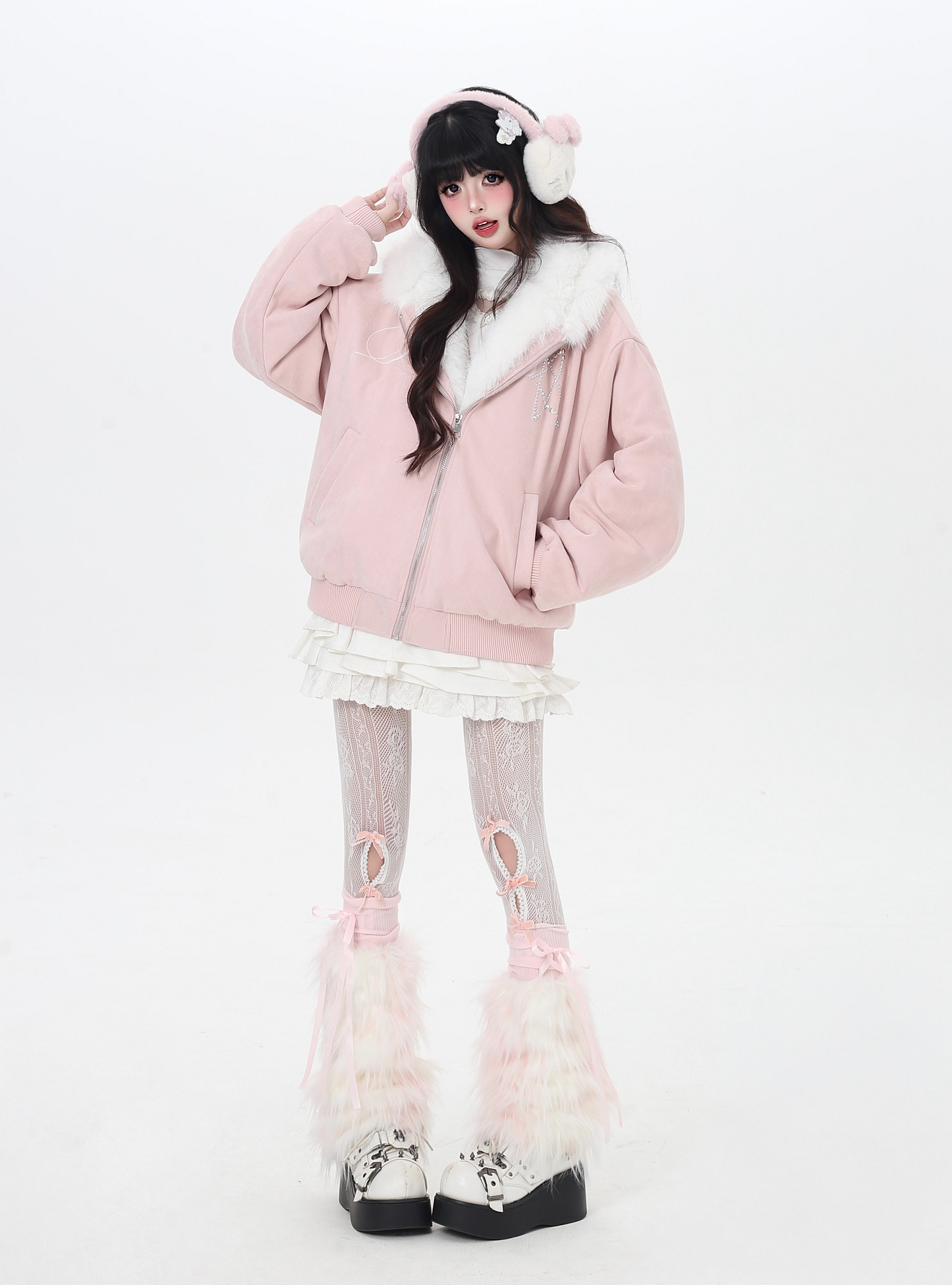 うさ耳ふわもこ♡ゆる可愛い中綿ジャケット