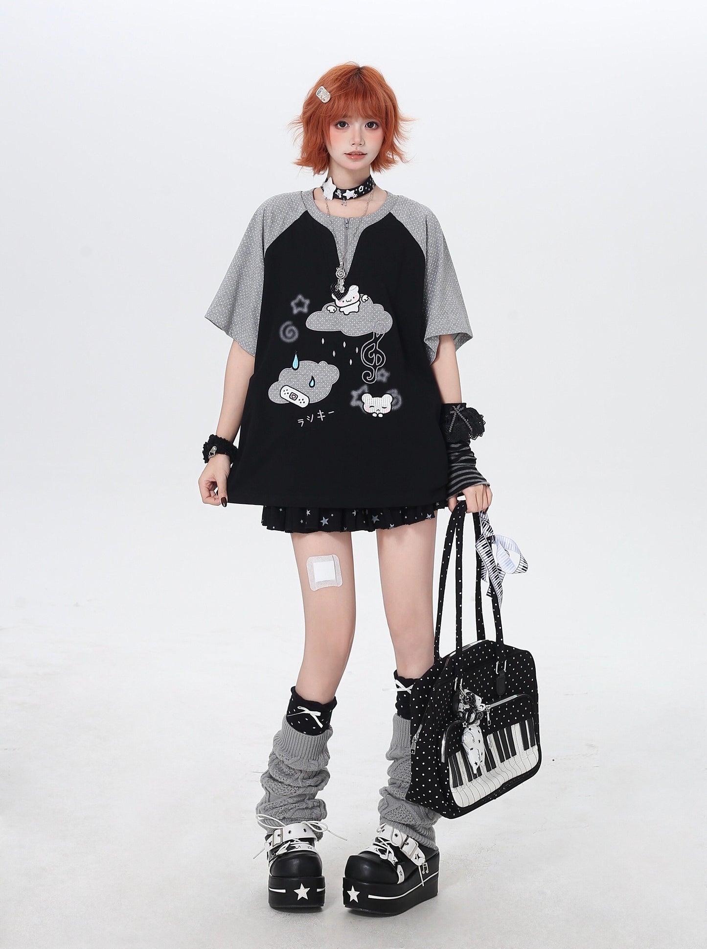 配色切替ゆるかわTシャツ