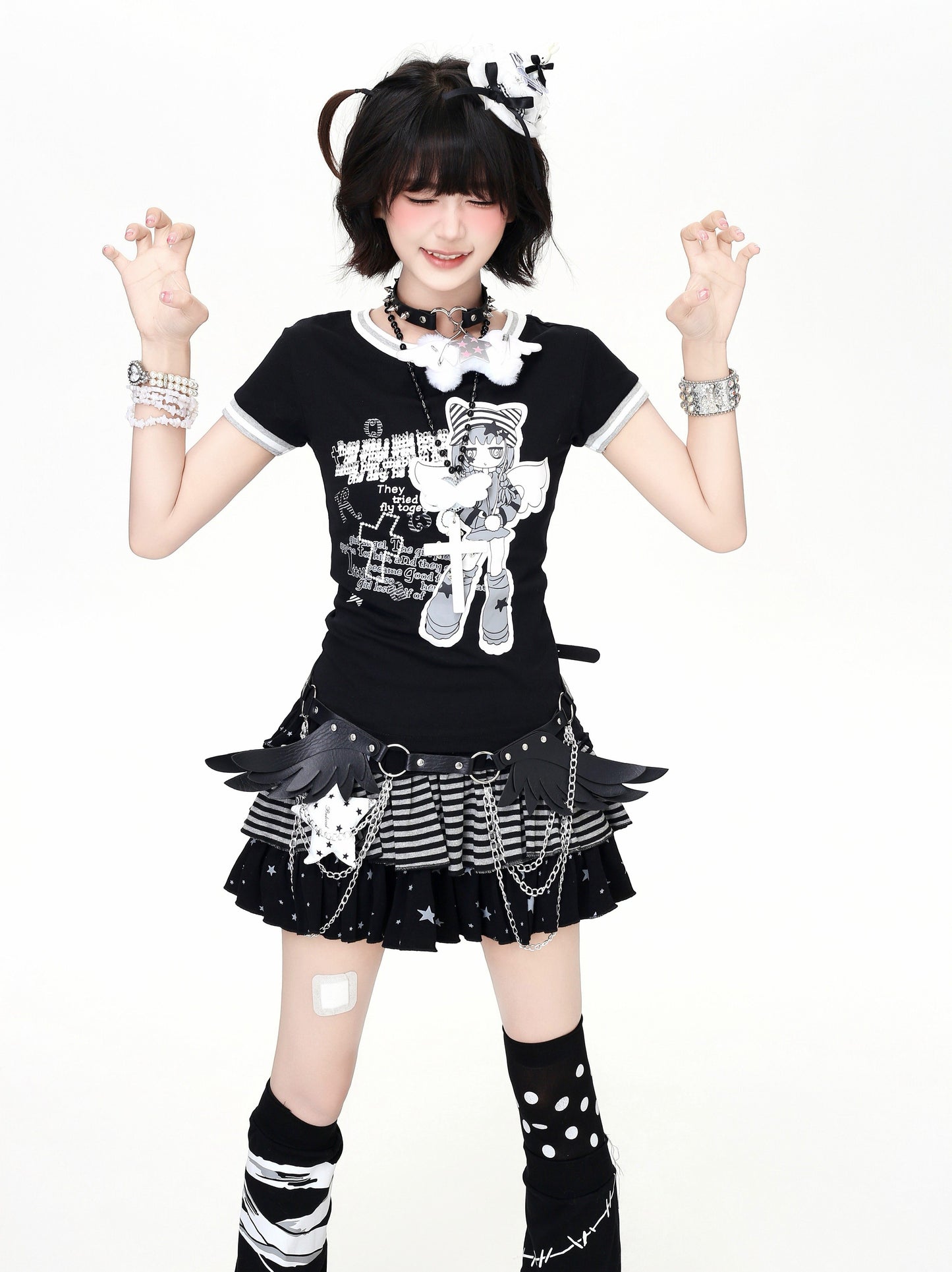 モノトーンフィットTシャツ