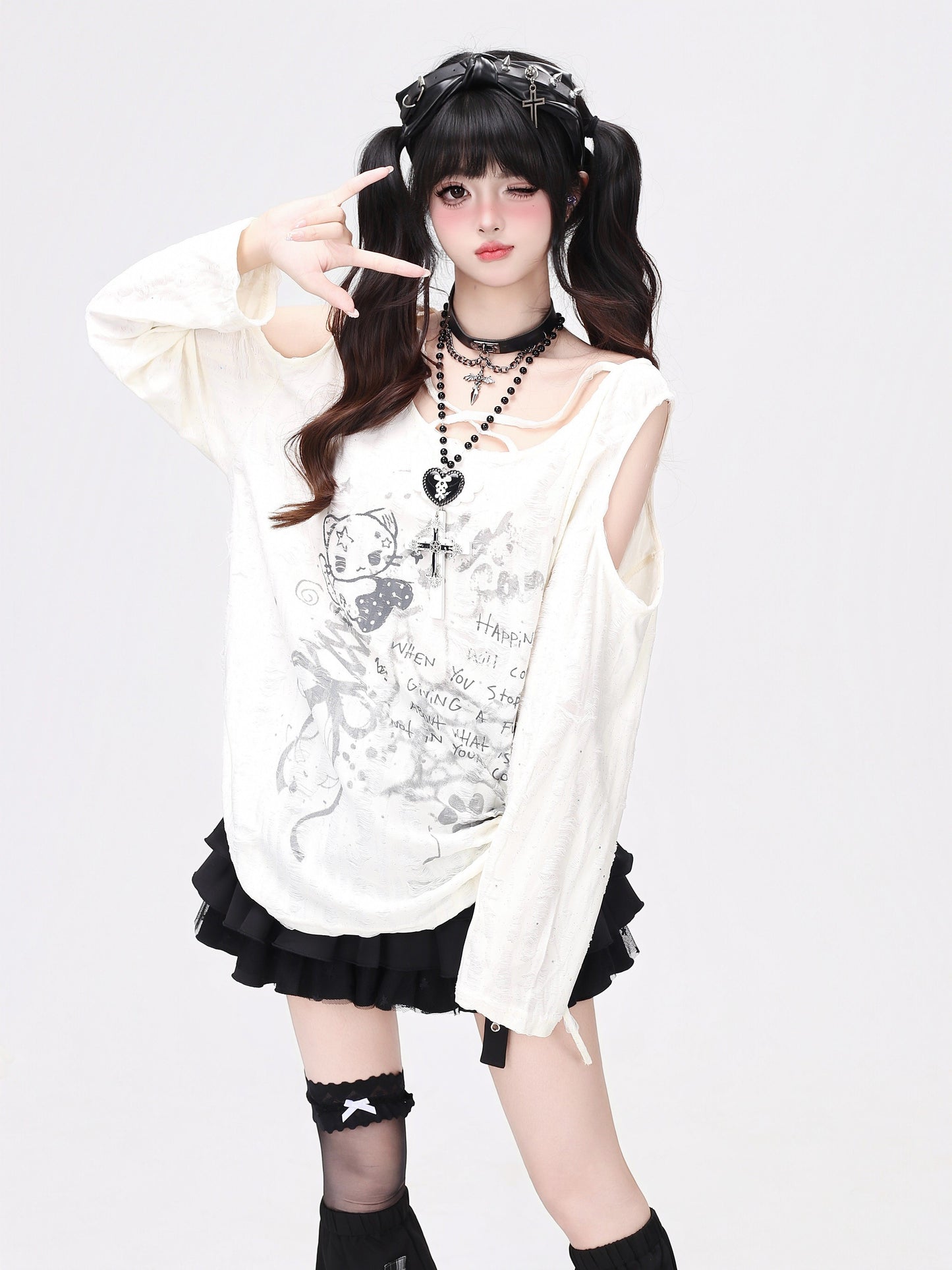 アシメオフショルロンT