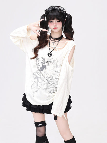アシメオフショルロンT