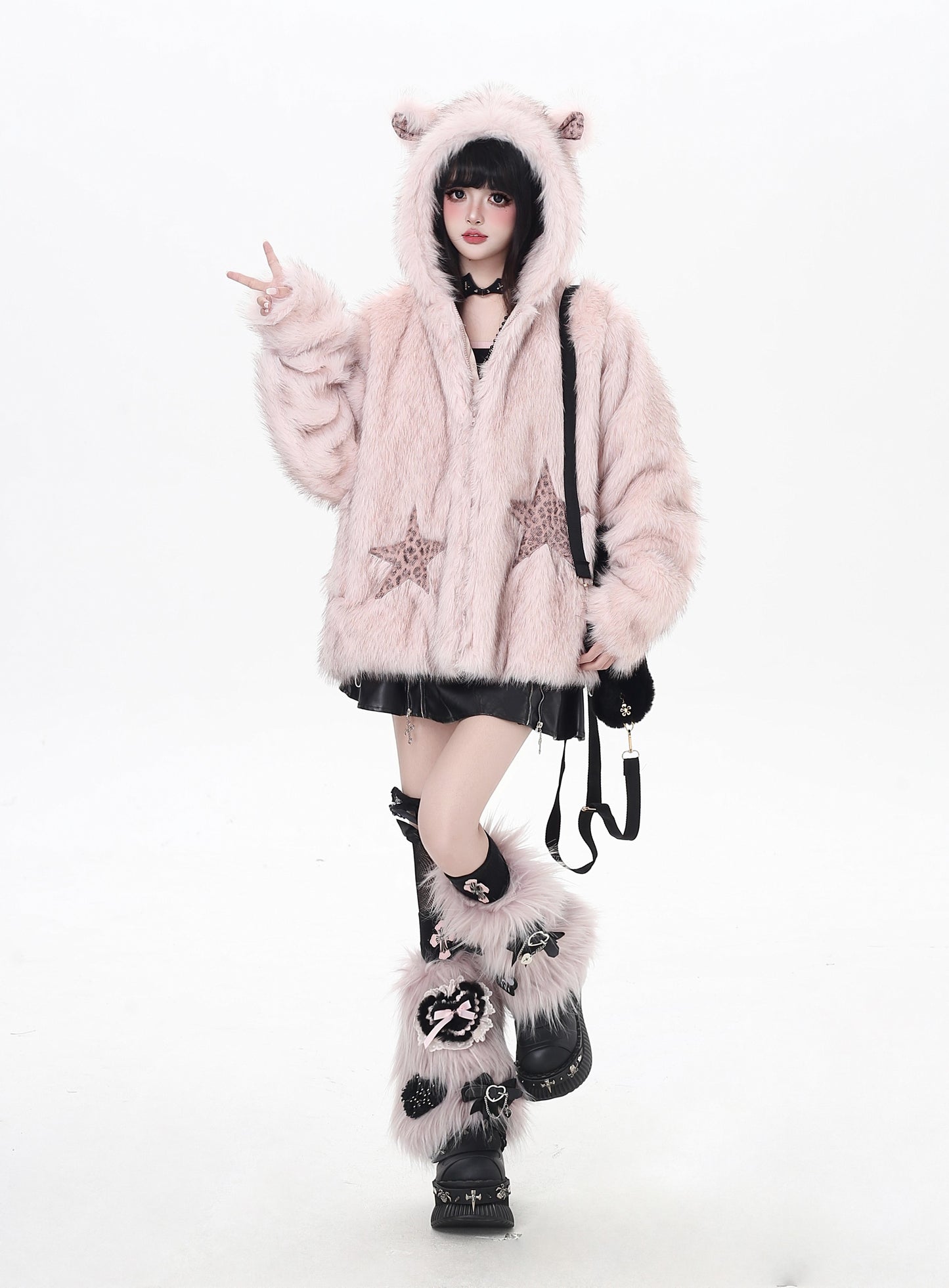 フェイクファーゆるアウター