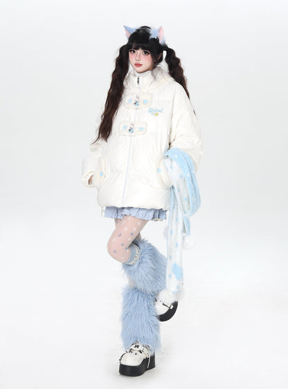 うさ耳フード ボリュームダウンジャケット