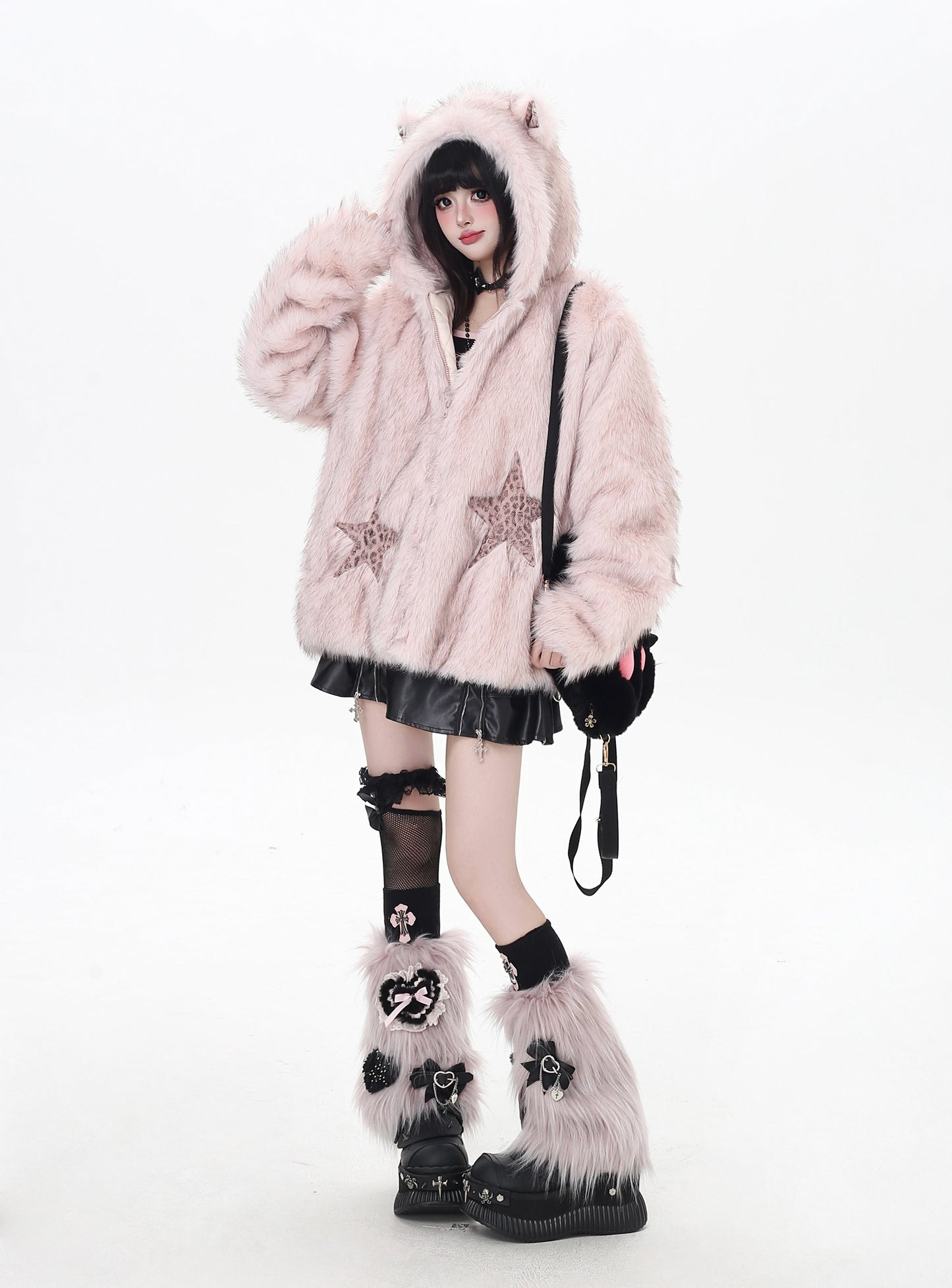 フェイクファーゆるアウター