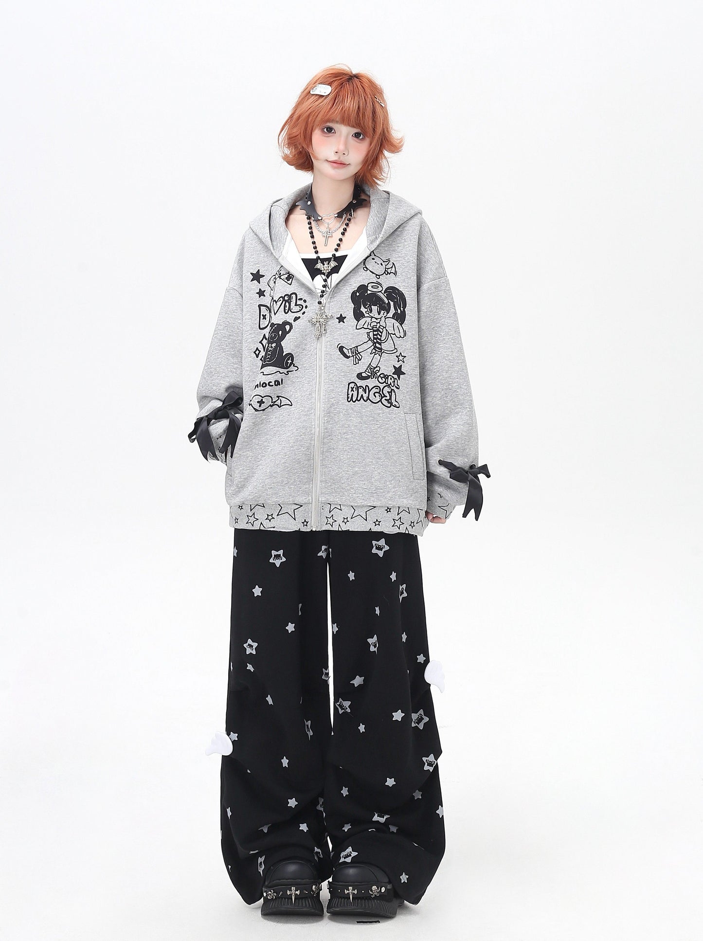 デビルウィング付き ルーズフーディ