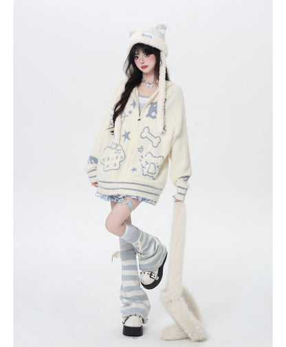 アニマル耳フーディーカーデ秋冬