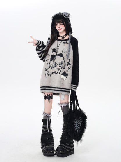 ふんわりストライプニット