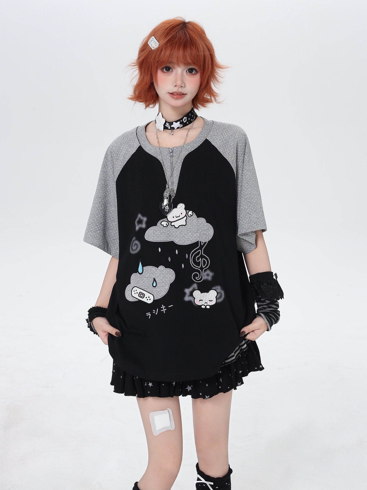 配色切替ゆるかわTシャツ