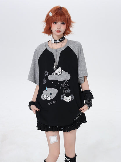 配色切替ゆるかわTシャツ
