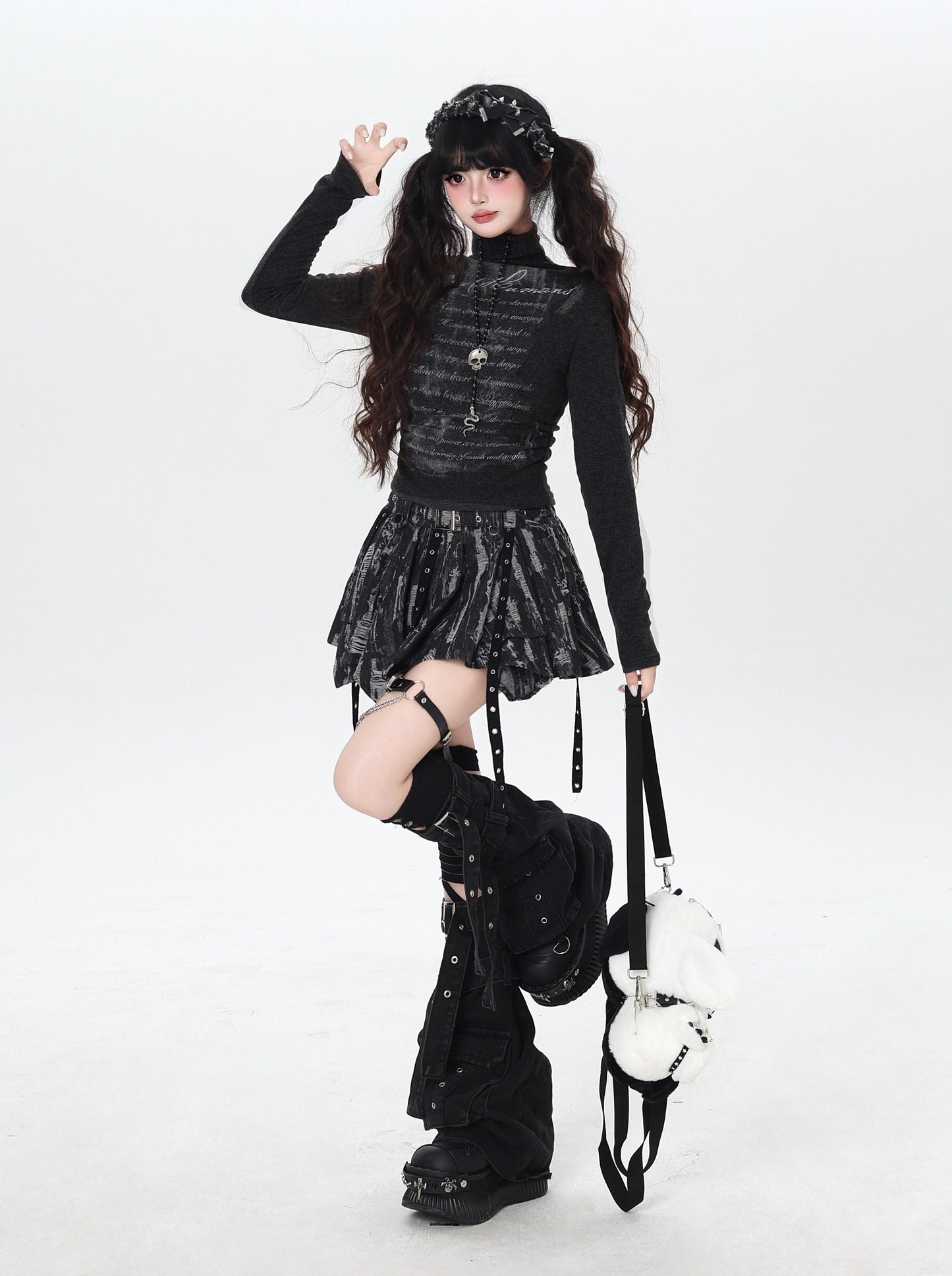 デザインカット 薄起毛 ロングスリーブTOPS