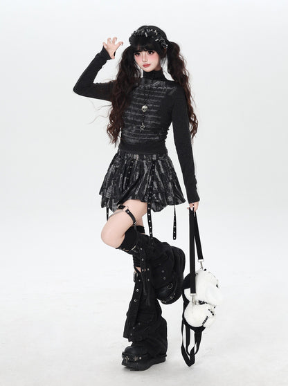 デザインカット 薄起毛 ロングスリーブTOPS