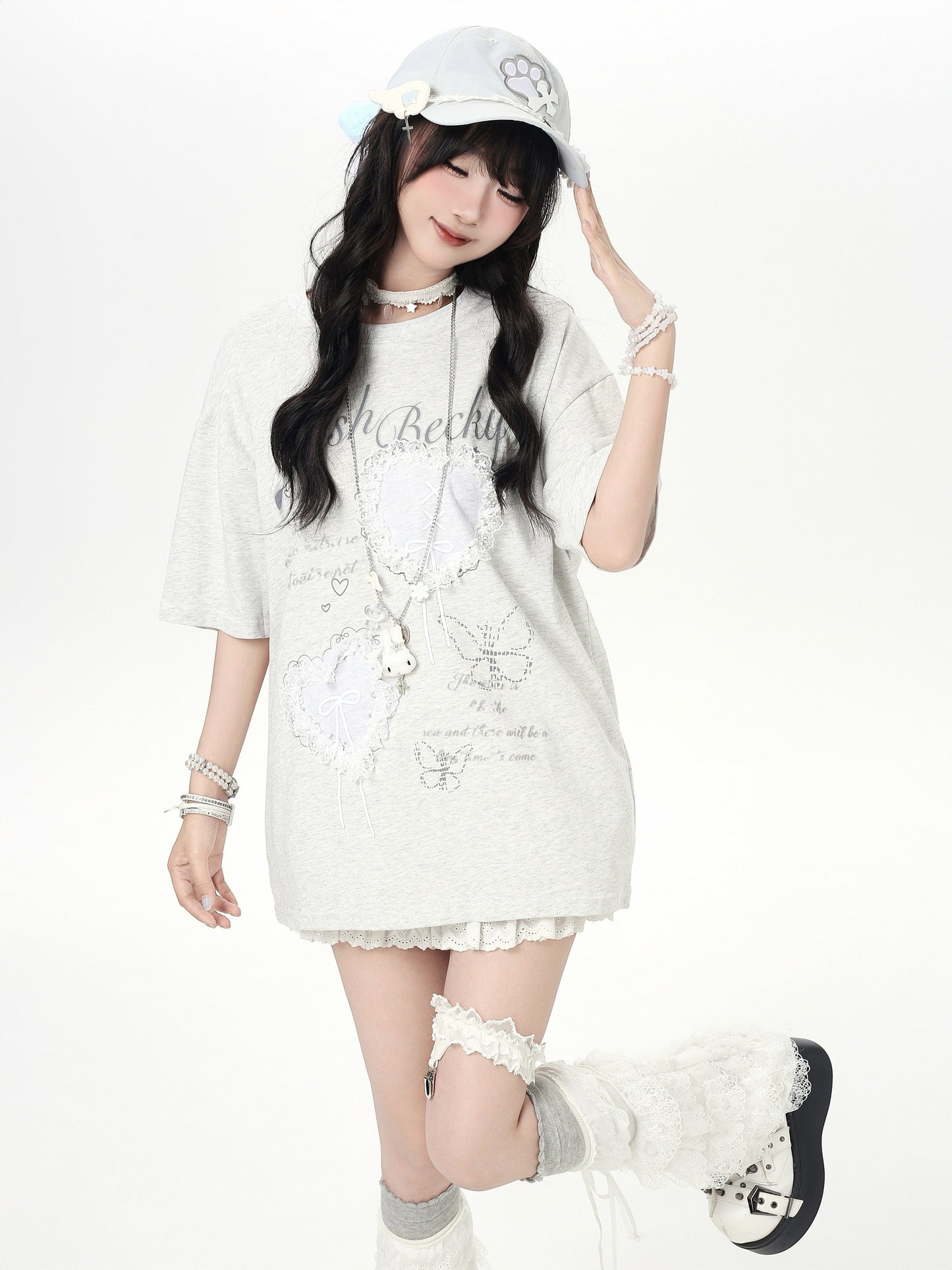 バレエリボン♡ハートレースTシャツ