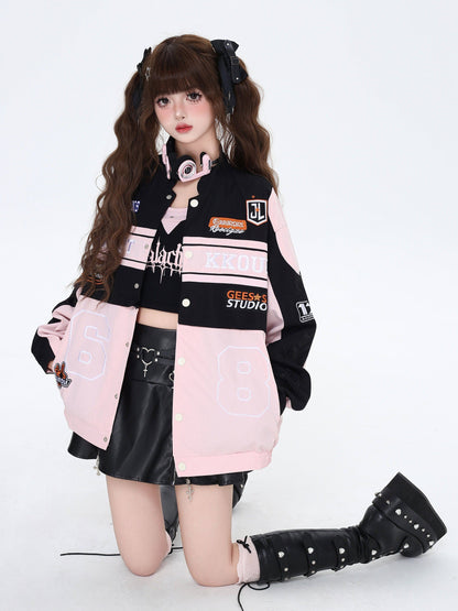 Y2Kギャル ジップデザインティアードミニスカート